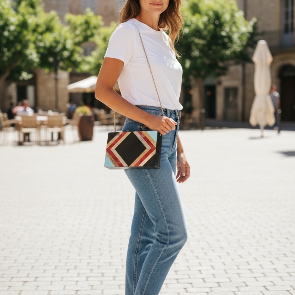 Colorful Geometric Clutch hard case New